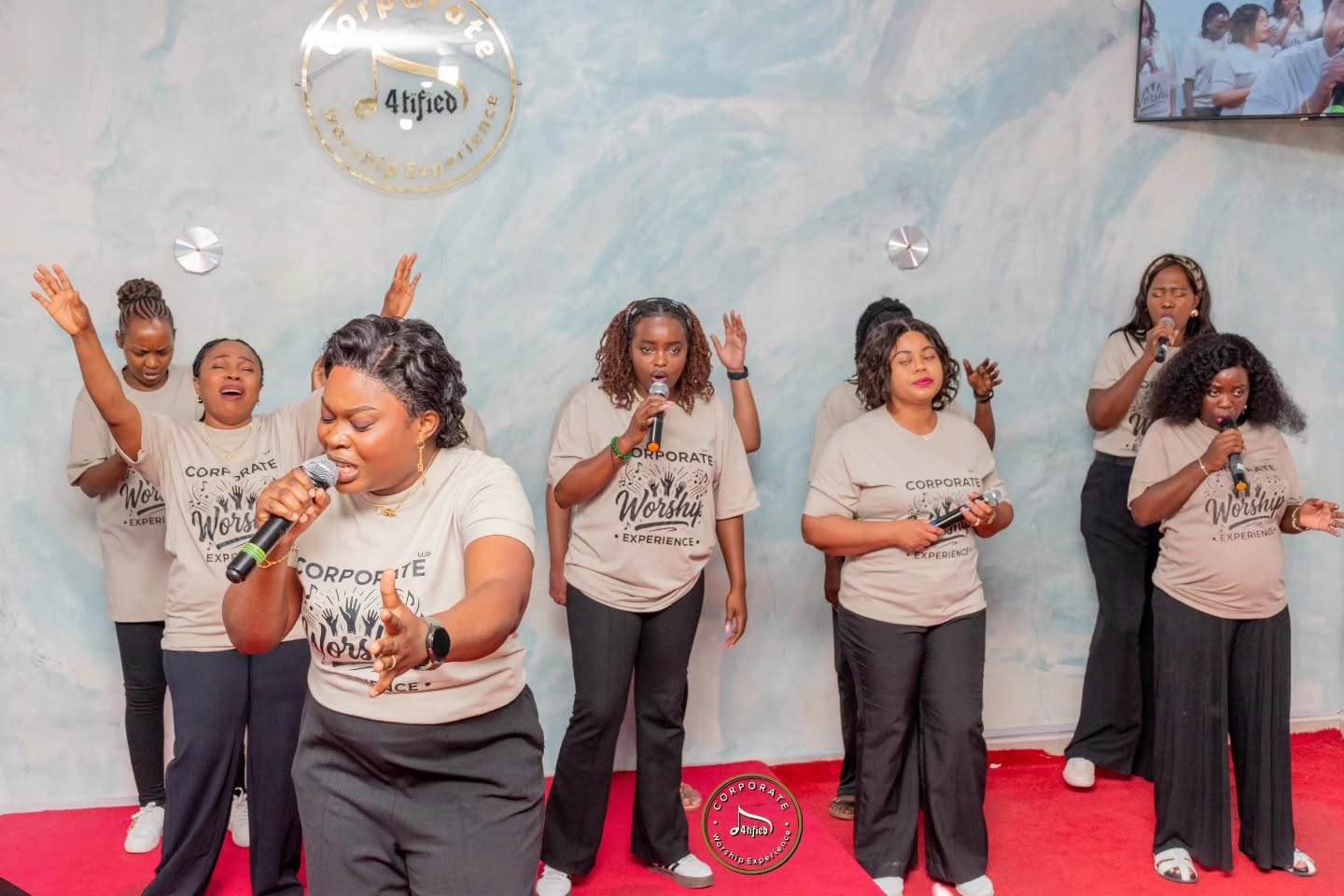 4tified Nation worship team ministering on stage