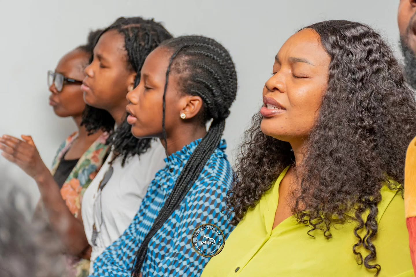 Worshippers singing during a 4tified Nation gathering